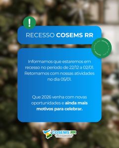 comunicado de Recesso.